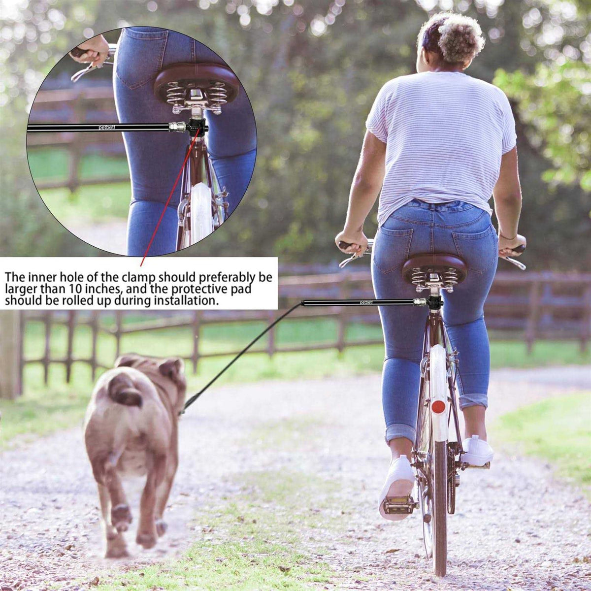 Dog Bike Leash with Quick Connect Mechanism W267