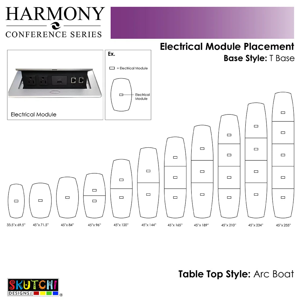 6 Person Arc Boat Conference Table 6 Ft S9649