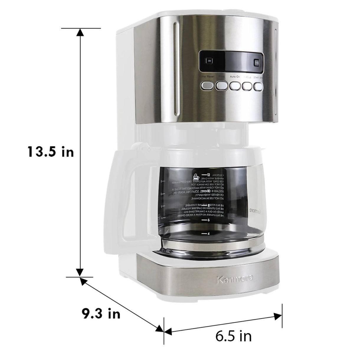 White 12-Cup Programmable Drip Coffee Maker H7747