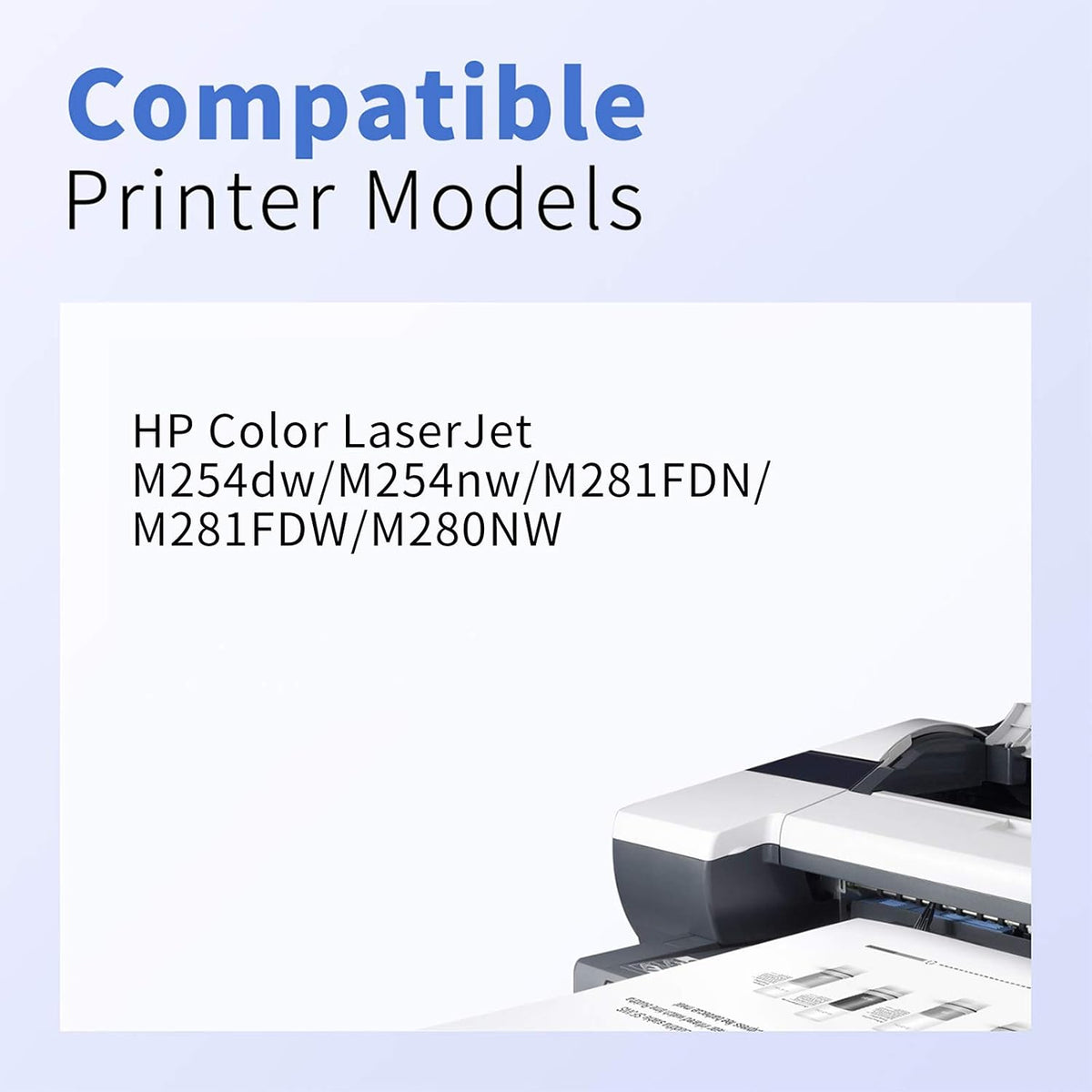 Compatible Toner Cartridge Replacement for HP 202A CF500A CF501A CF502A CF503A (4-Pack) E850290
