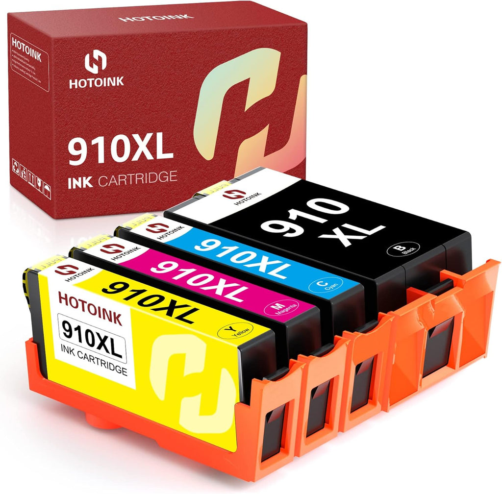 4 Pack Cyan Magenta Yellow Black Ink Cartridge Combo Pack for HP 910 XL D414
