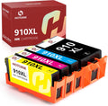 4 Pack Cyan Magenta Yellow Black Ink Cartridge Combo Pack for HP 910 XL D414