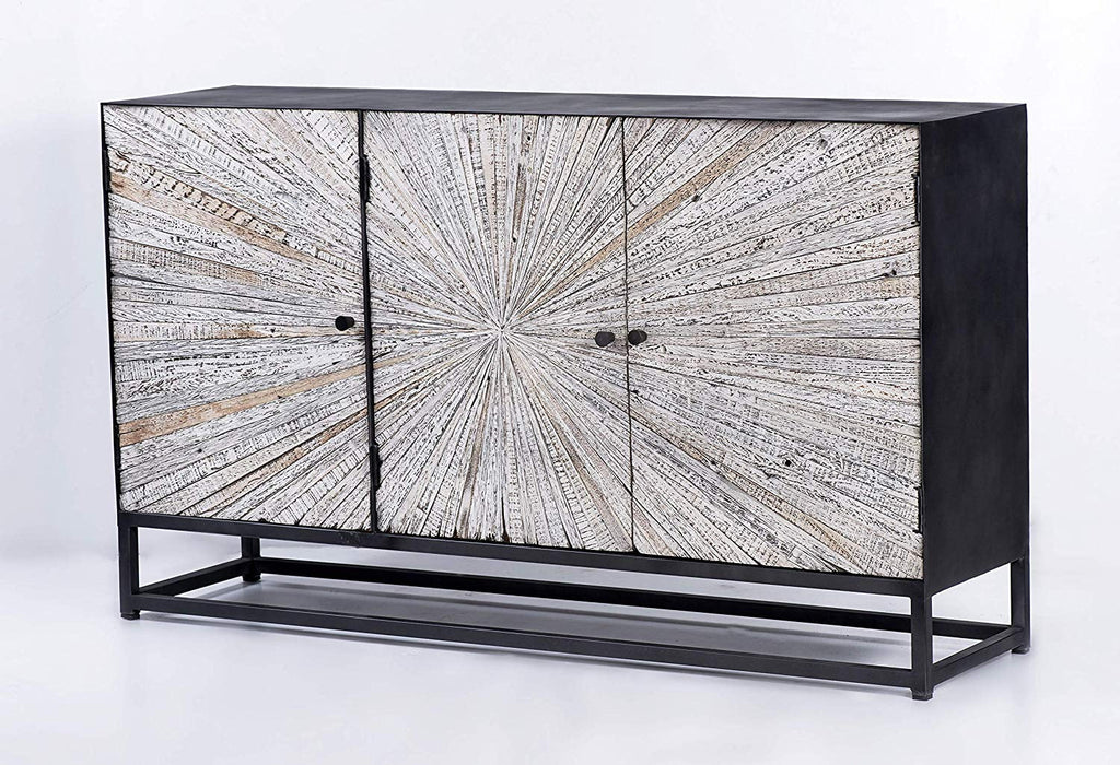 Solid Wood 3 Door Accent Cabinet V70511