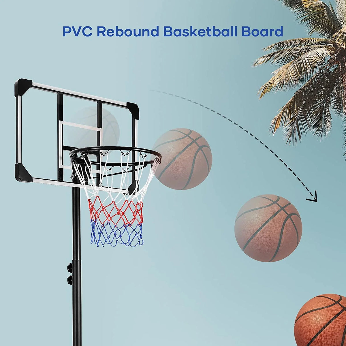 Portable PVC Basketball Hoop with Backboard B967523