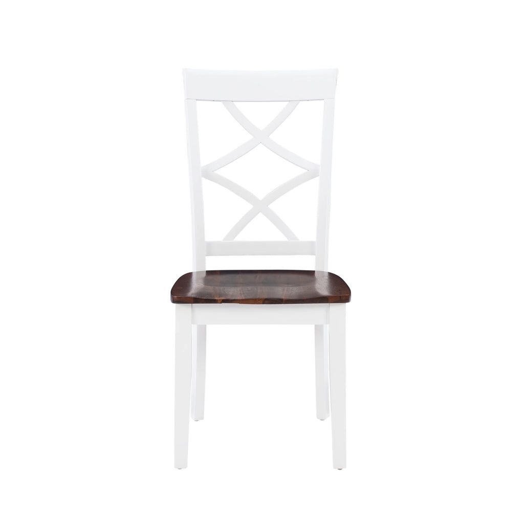 5-Piece Cherry and White Dining Set Z435