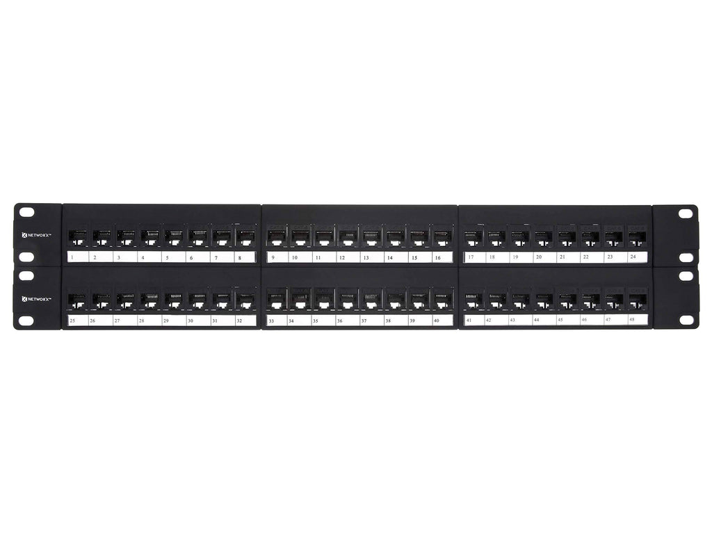 Cat6 High-Density Feed Through Patch Panel - 48 Port 2U P484