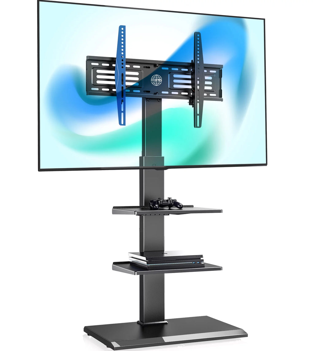 Black Floor TV Stand with Swivel Mount K67081