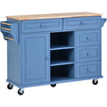 Mobile Kitchen Island Cart with Doors Drawers S7378