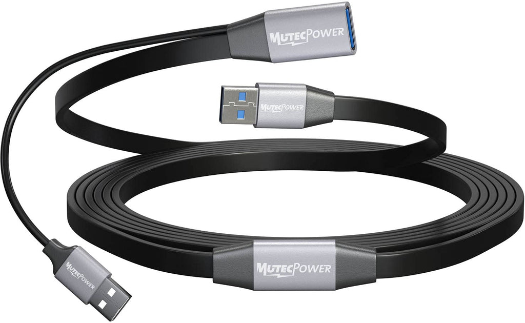 Black 50 Feet Active USB 3.0 Male to Female Extension Cable with 2 Boosters B557795