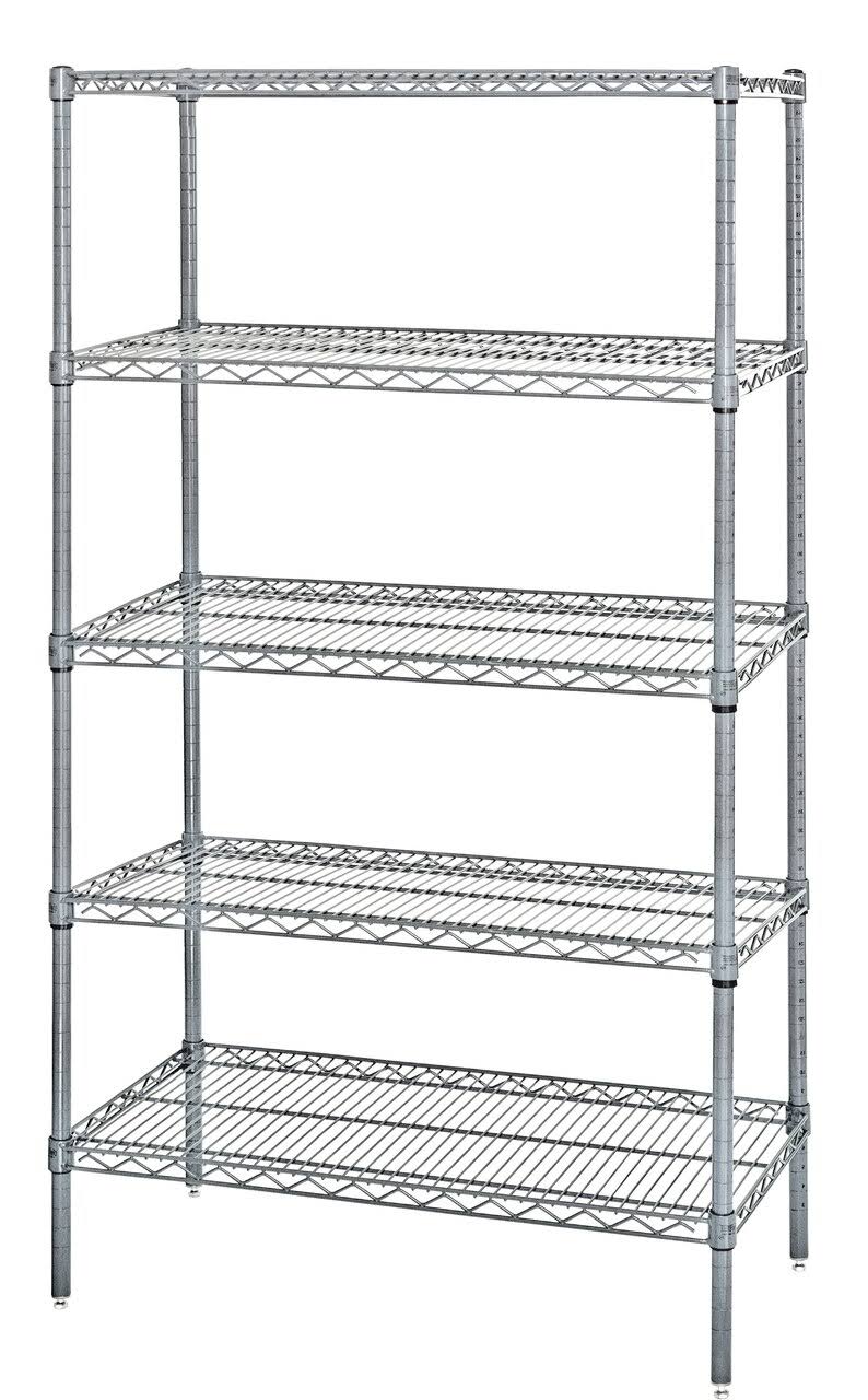 18 inch x 54 inch x 63 inch Stainless Steel 5-Shelf Unit V412142
