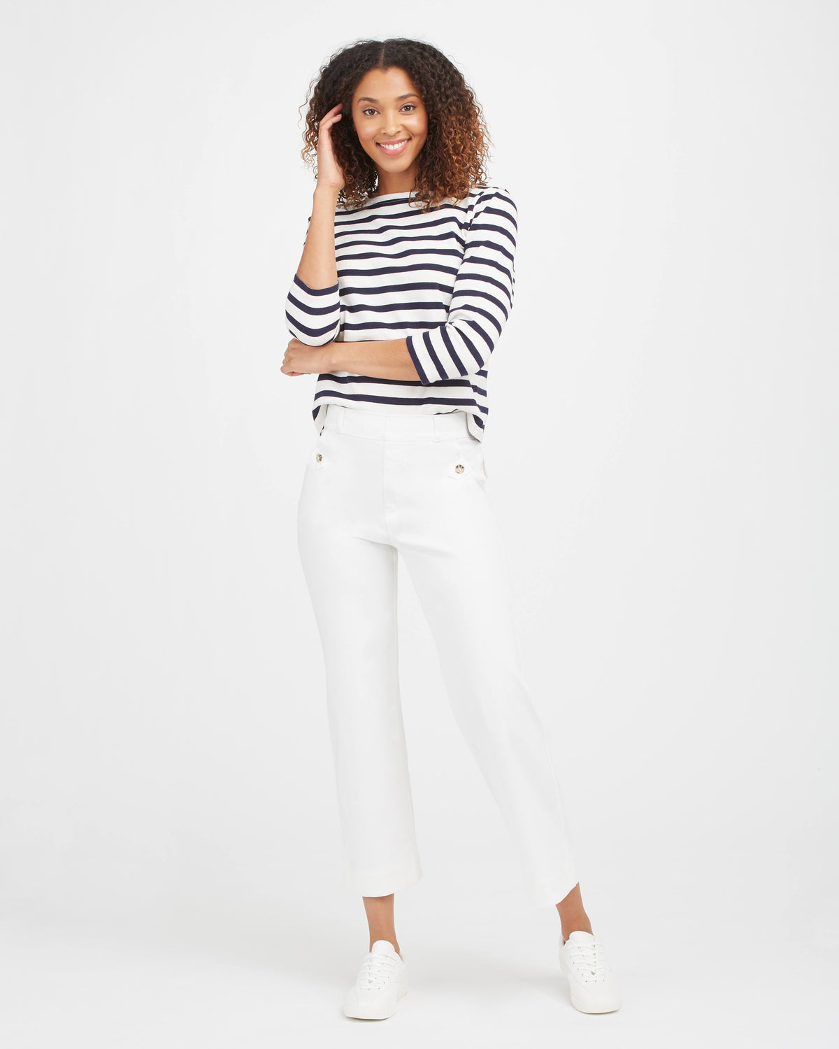 Stretch Twill Cropped Wide Leg Pant Q92368