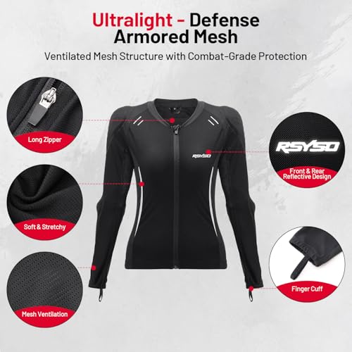 Women's Armored Motorcycle Shirt with CE Certified Protective Jacket Z50697