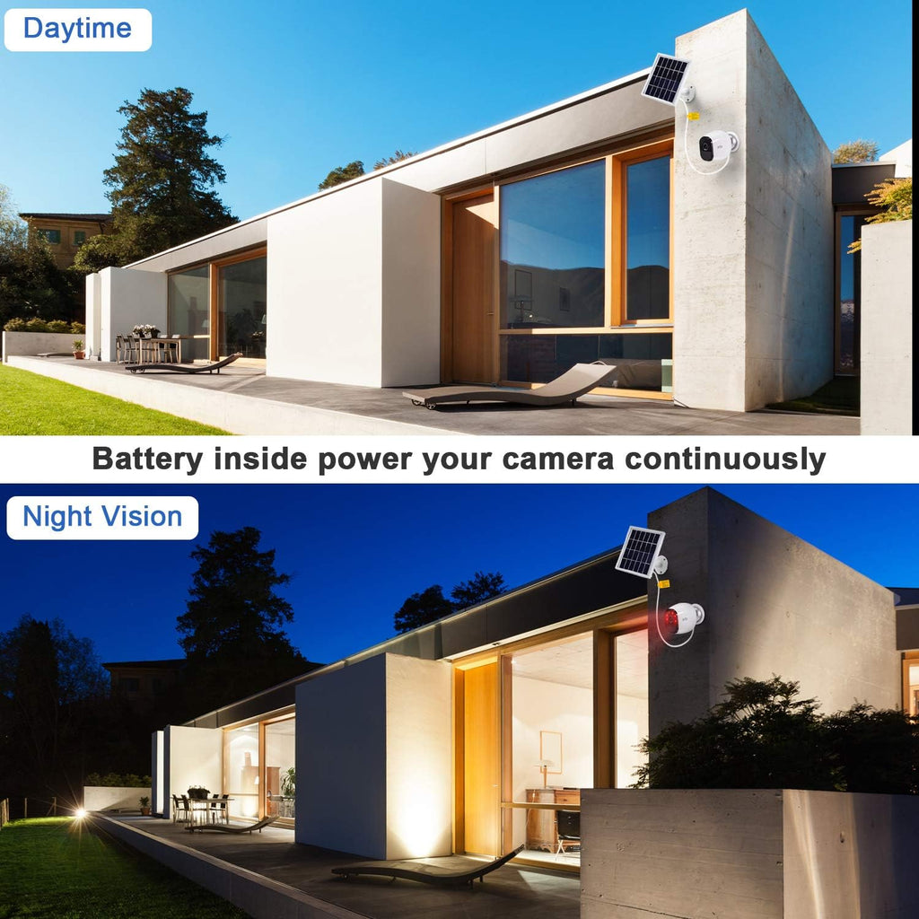 Solar Panel with Adjustable Mount Bracket, 12 Feet Cable (2 Pack) Q9958