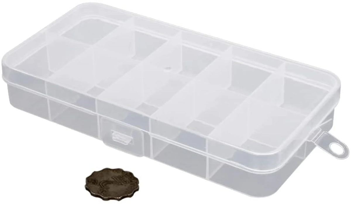Plastic 10 Grids Component Storage Box Pack of 2 N917
