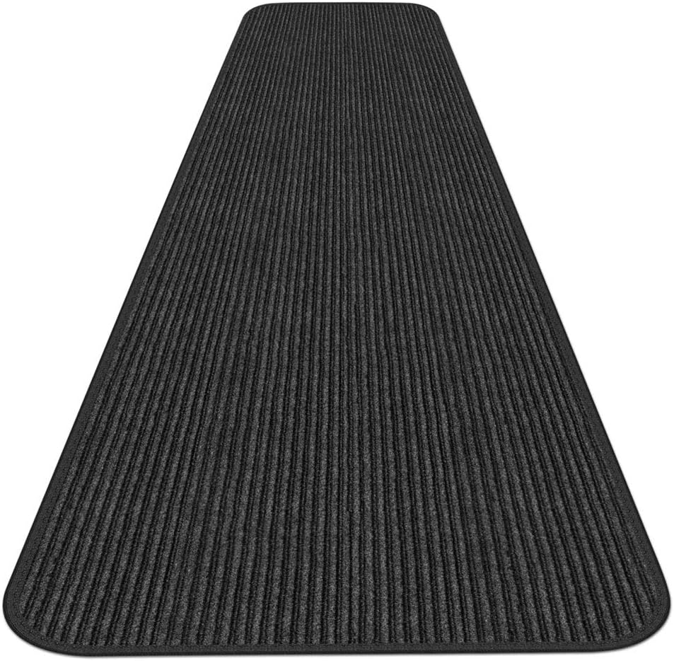 Indoor Outdoor Carpet Runner with Skid-Resistant Rubber Backing C29458