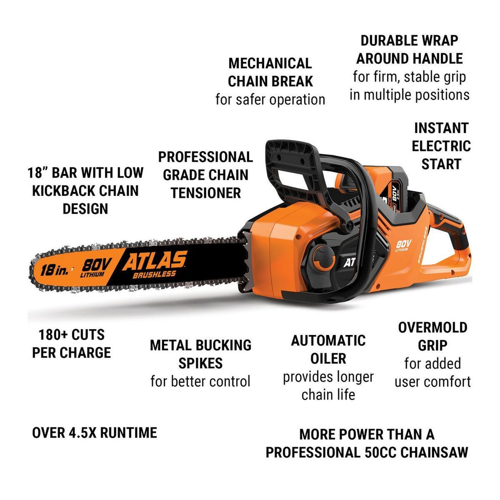 80V Brushless Cordless 18 in. Chainsaw V2301