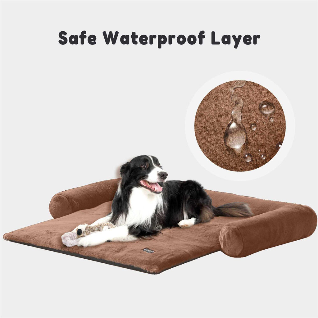 Calming Dog Sofa Cover Bed Faux Fur Pet Couch Protector Y90430