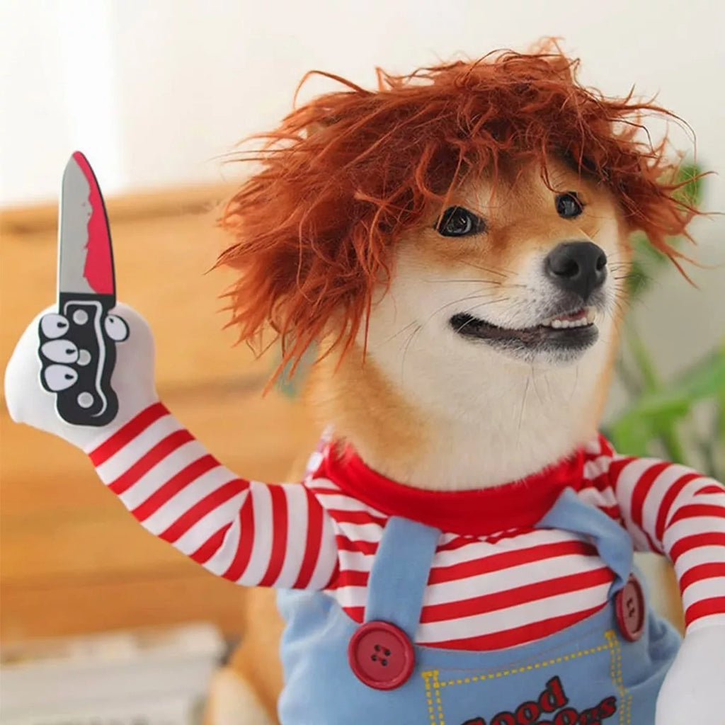 Dog Scary Transformation Costume with Wig D772