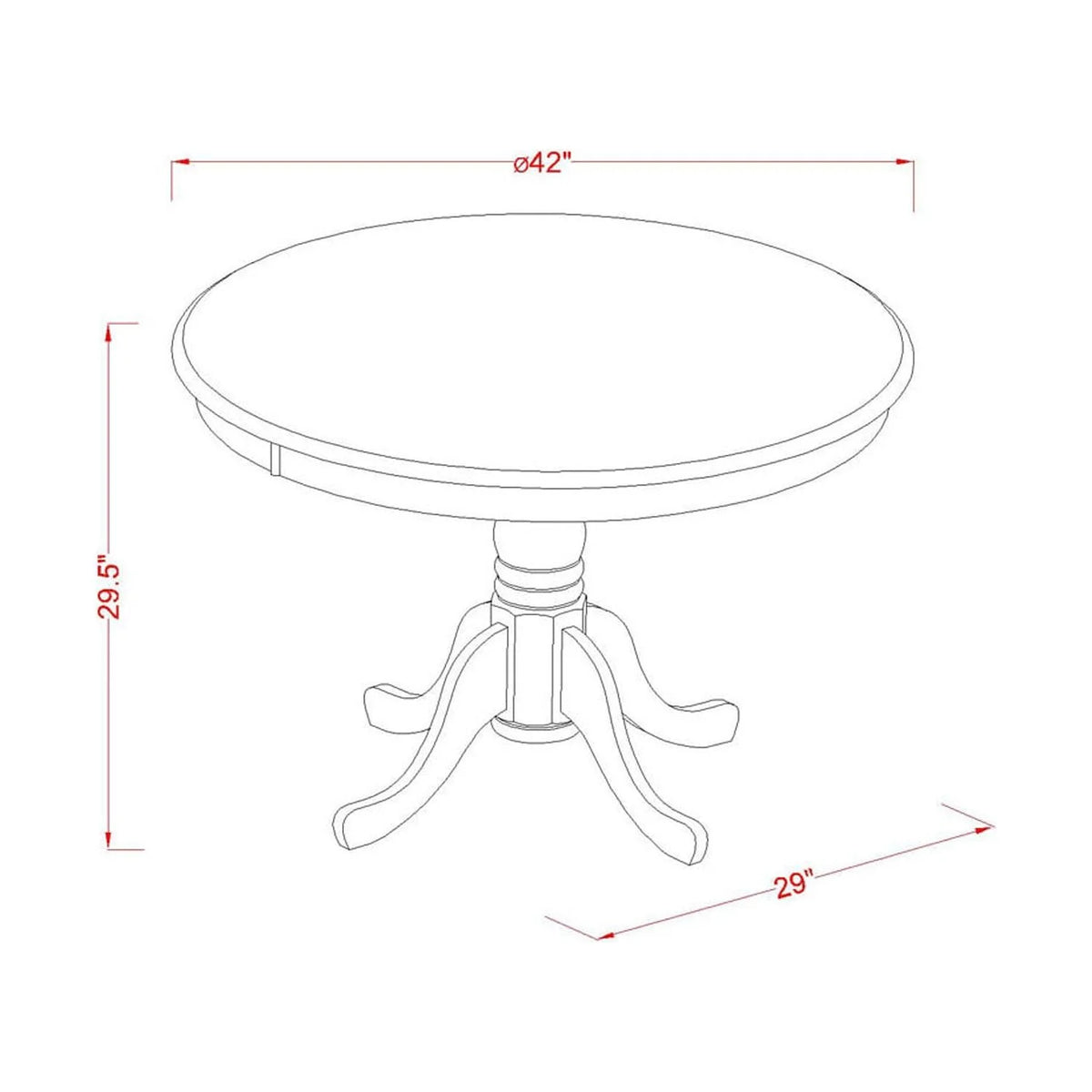 5-piece Wood Dining Set G1195