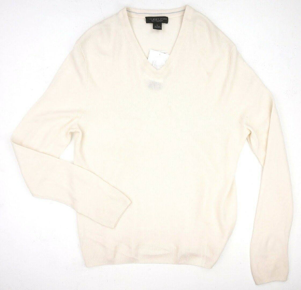 Ivory Cashmere V-Neck Sweater I447
