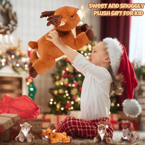 16 Inch Plush Deer Stuffed Animal Set with 4 Little Plush Z628938
