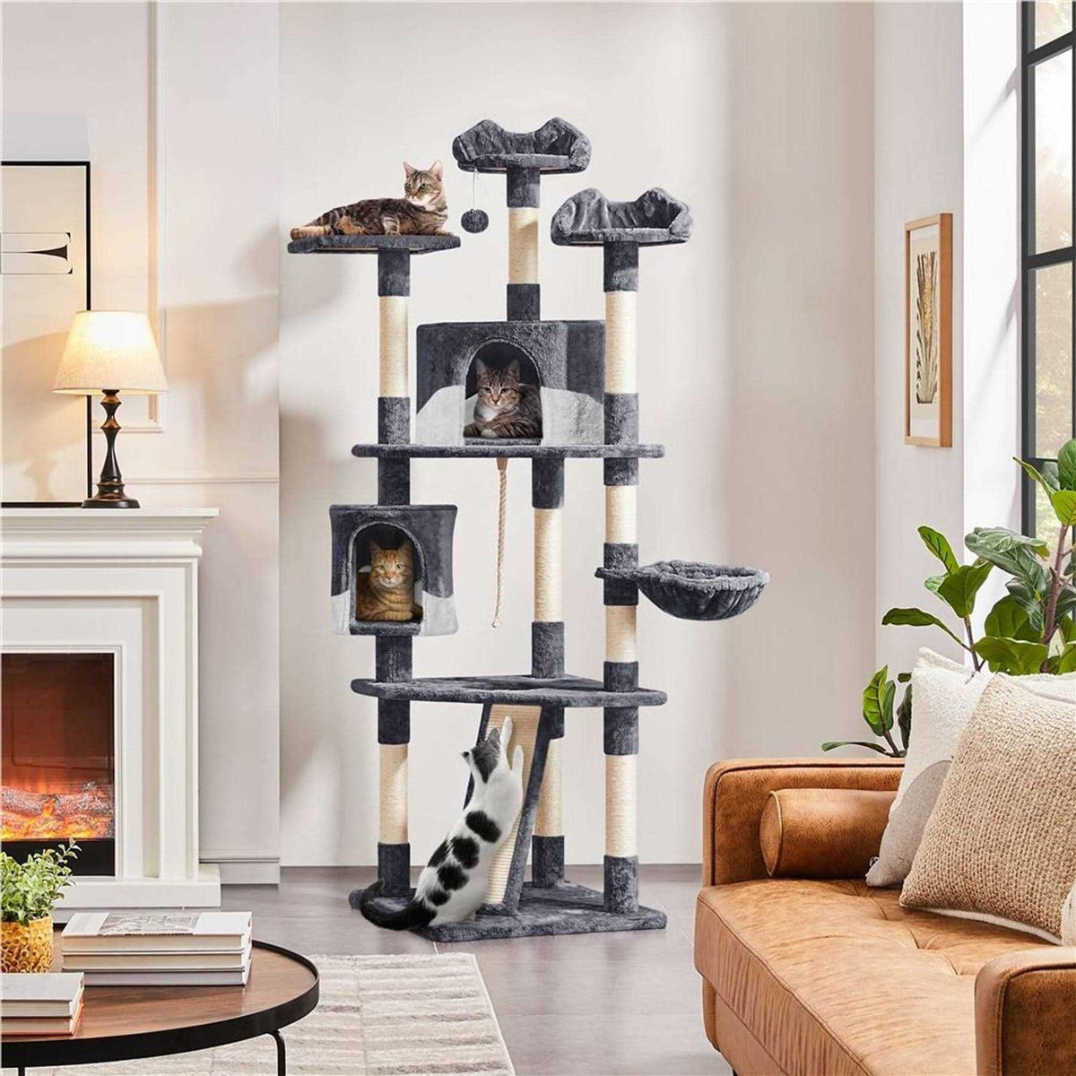 79-in Plush Cat Tree Condo Q5248