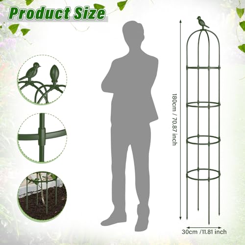 White 4 Pack 6 ft Metal Garden Obelisk Trellis V14849