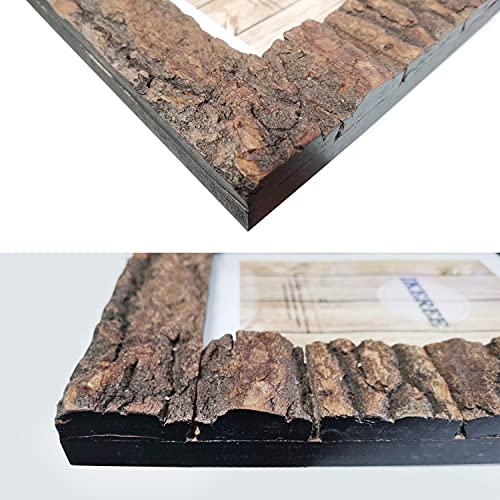 8x10 Rustic Wood Picture Frame with Real Bark L2626