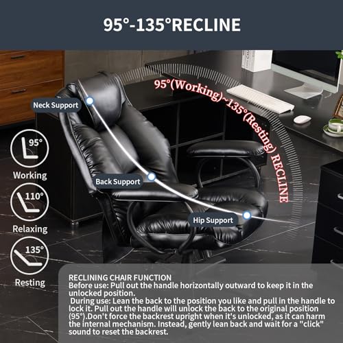 Dark Brown High Back Ergonomic PU Leather Office Chair D2528