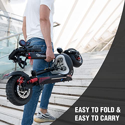 Electric Scooter with 800W Motor, 10'' Solid Tires, Seat & Dual Braking L5781