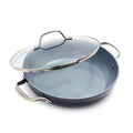 GreenPan Valencia Pro Hard Anodized Healthy Ceramic Nonstick 11" Everyday Frying Pan Skillet with 2 Handles and Lid, PFAS-Free, Induction, Dishwasher Safe, Oven Safe, Gray Z5066