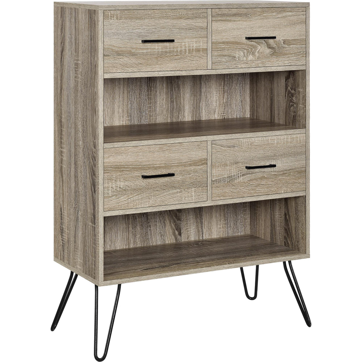 Sonoma Oak Bookcase with Bins I553