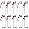 Red 17 oz Plastic Water Bottles with Strap, Set of 10 C108074