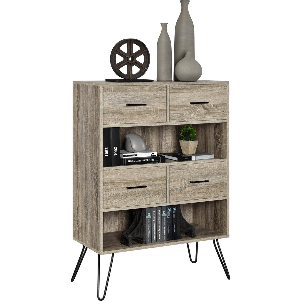 Sonoma Oak Bookcase with Bins I553