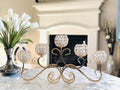 Silver Crystal Candlestick Candelabra Candle Holder C7863