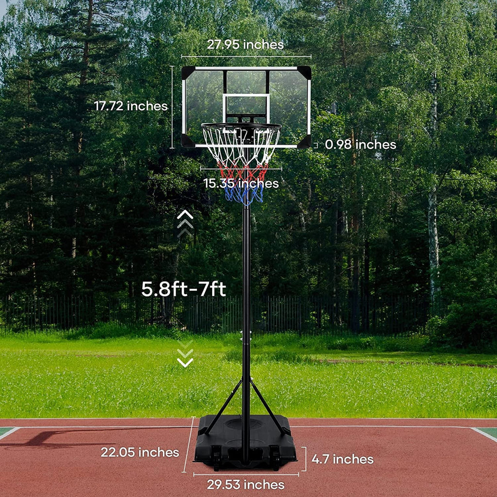 Portable PVC Basketball Hoop with Backboard B967523