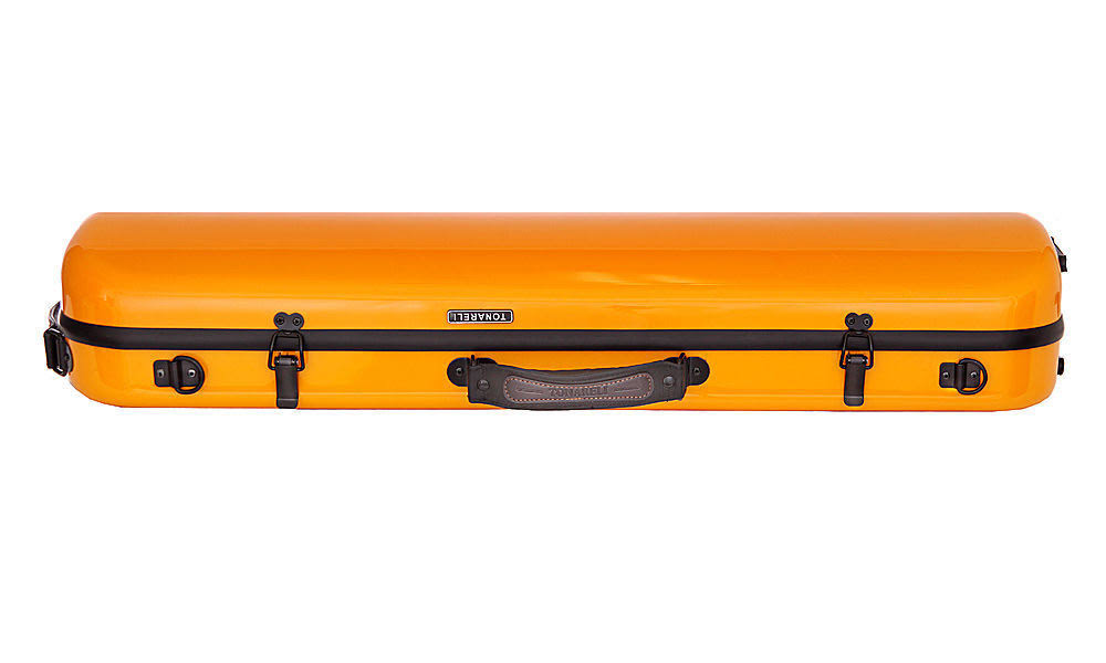 Oblong Fiberglass Violin Case Orange 4/4 Z954