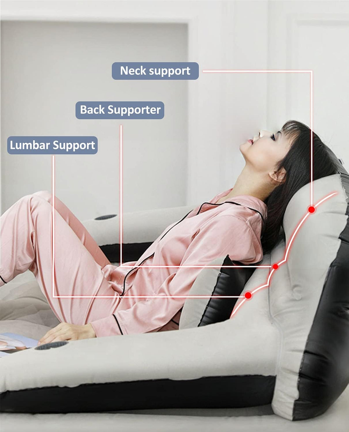 Twin Air Mattress with Soft Backrest Patch Kit O943495