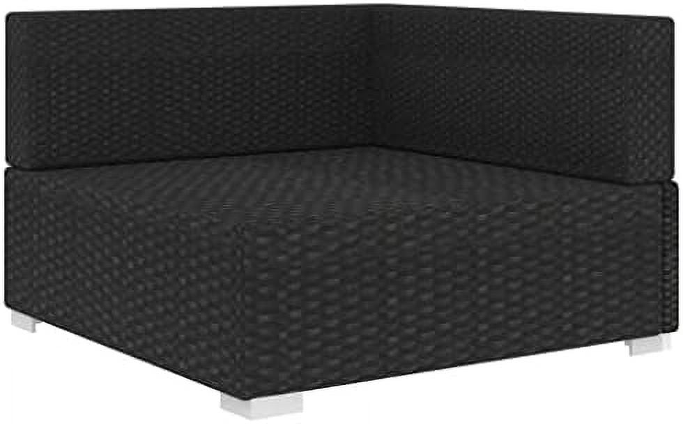 Gray Poly Rattan Sectional Corner Chair with Cushions Y897