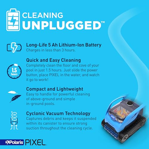 Compact Cordless Robotic Pool Cleaner R35189