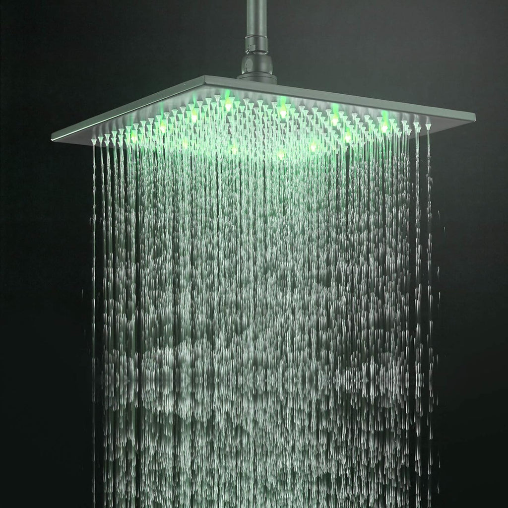 Oil Rubbed Bronze LED Square Shower Head Pack of 2 L108