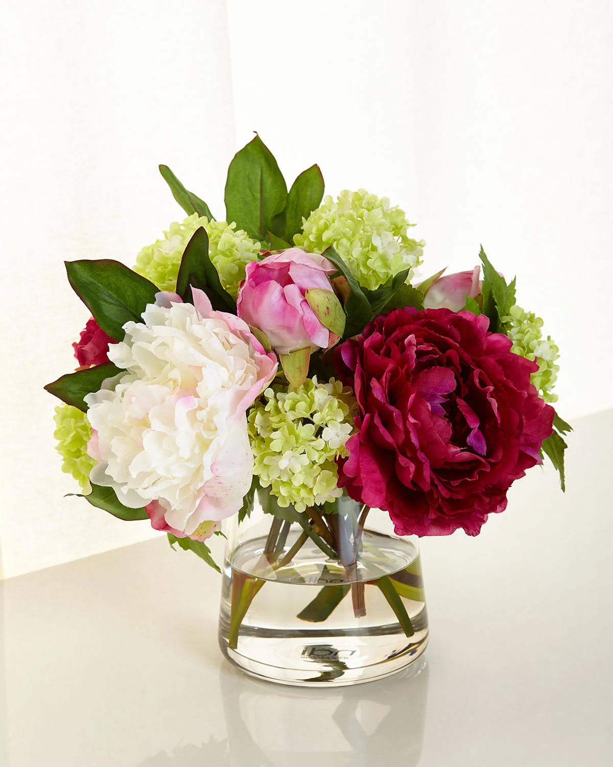 Faux Floral Peony Snowball N718