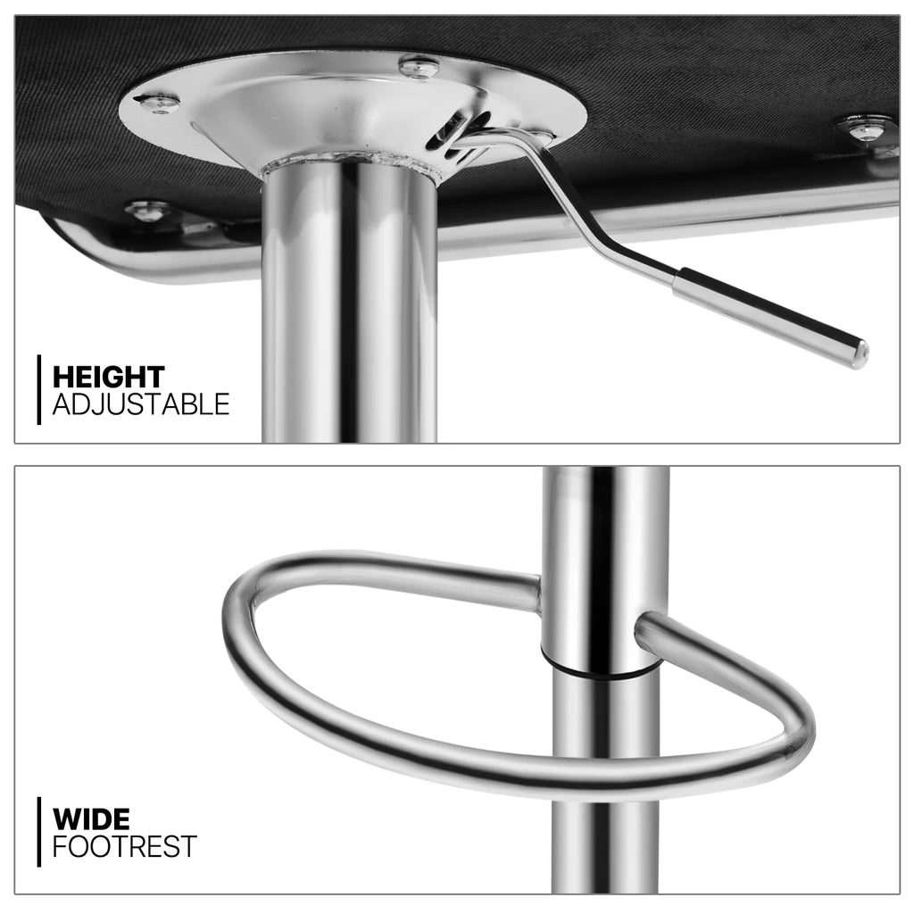 Set of 2 Height Adjustable Faux Leather Bar Stools F644172