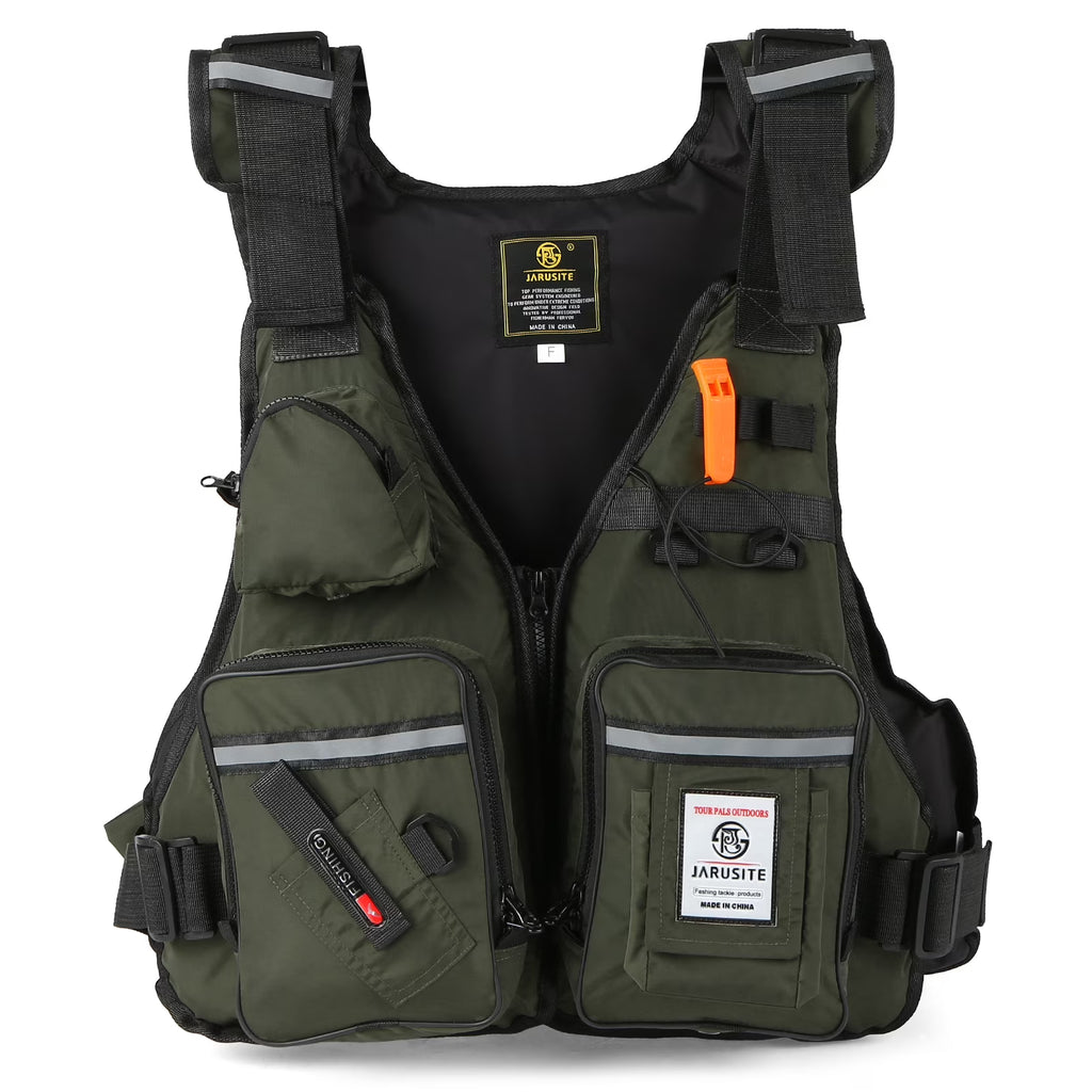Adjustable Fly Fishing Jacket Vest with Open Sides U6837