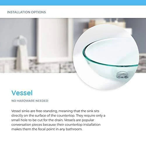 Gold Foil Glass Vessel Sink with Faucet and Pop-Up Drain Z482
