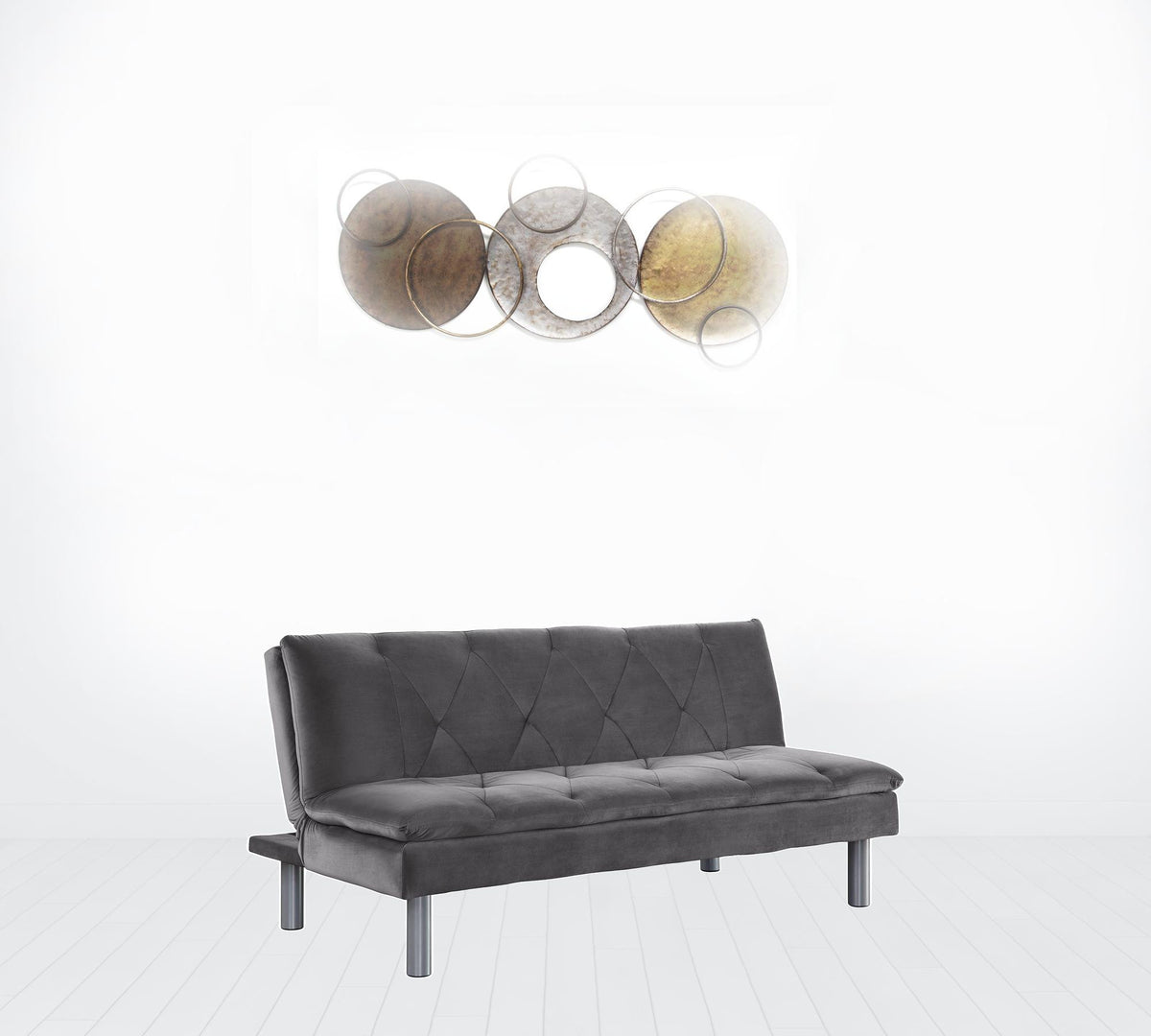 Grey Velvet Sleeper Sofa U740