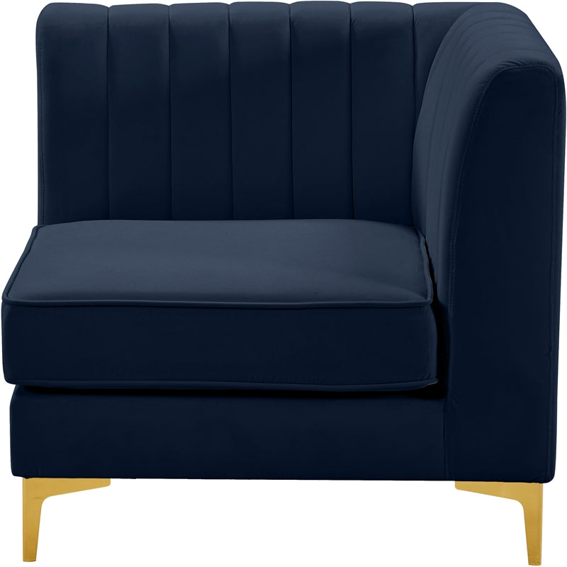 Navy Velvet Corner Chair S303911