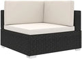 Gray Poly Rattan Sectional Corner Chair with Cushions Y897