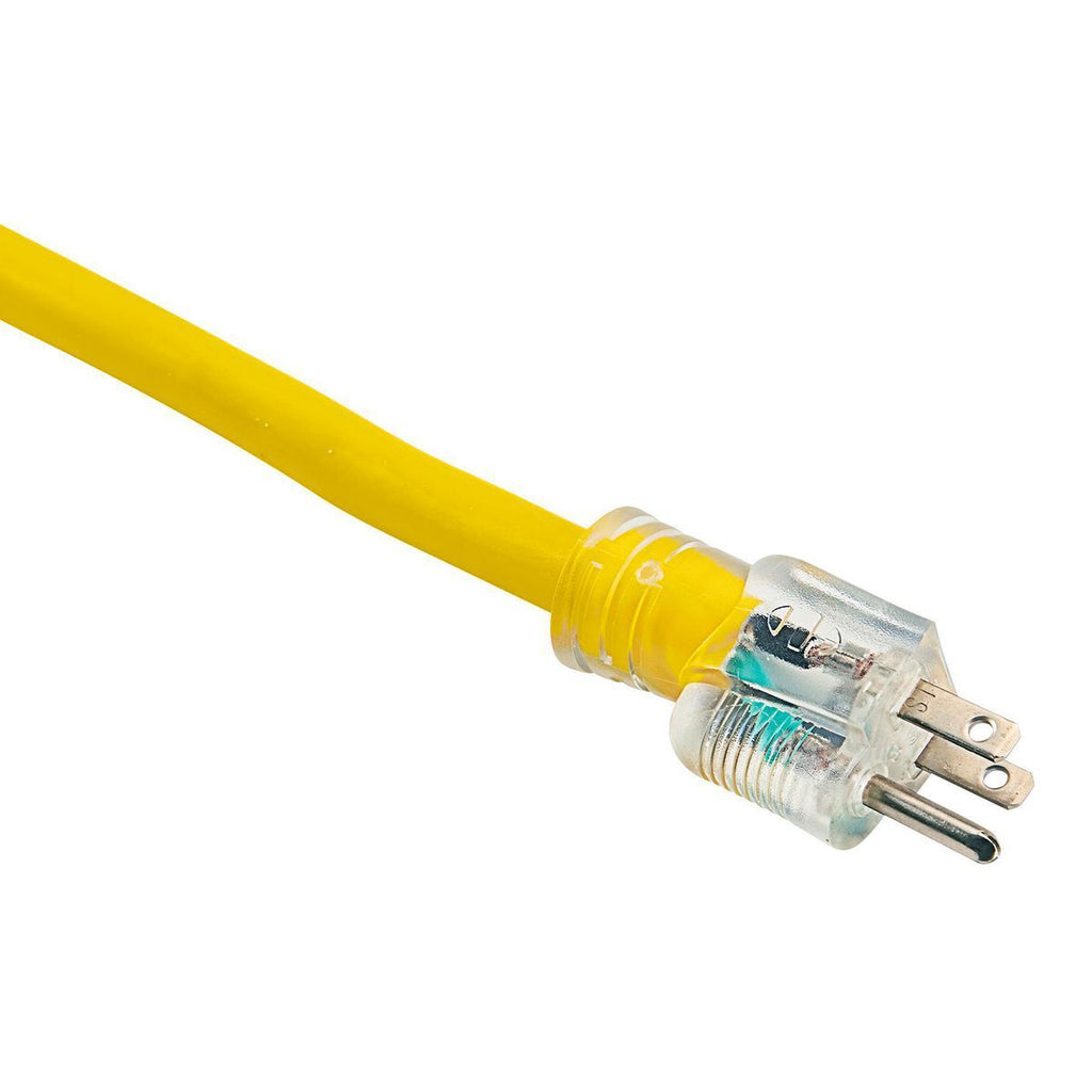 Yellow 25 ft. 10/3 Gauge Triple-Tap Extension Cord N323864
