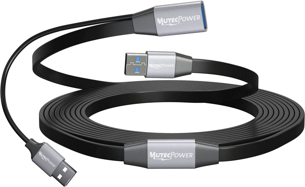 Black 50 Feet Active USB 3.0 Male to Female Extension Cable with 2 Boosters B557795
